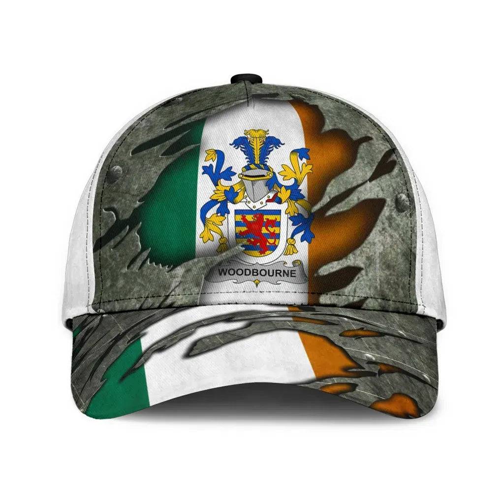 Clan Woodbourne Coat Of Arms - Irish Family Crest Classic Cap RM86 Woodbourne Coat Of Arms Irish Cap   