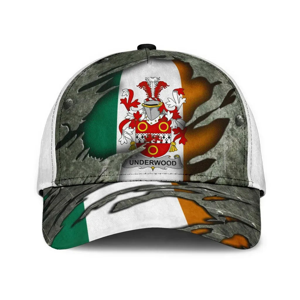 Clan Underwood Coat Of Arms - Irish Family Crest Classic Cap IP57 Underwood Coat Of Arms Irish Cap   