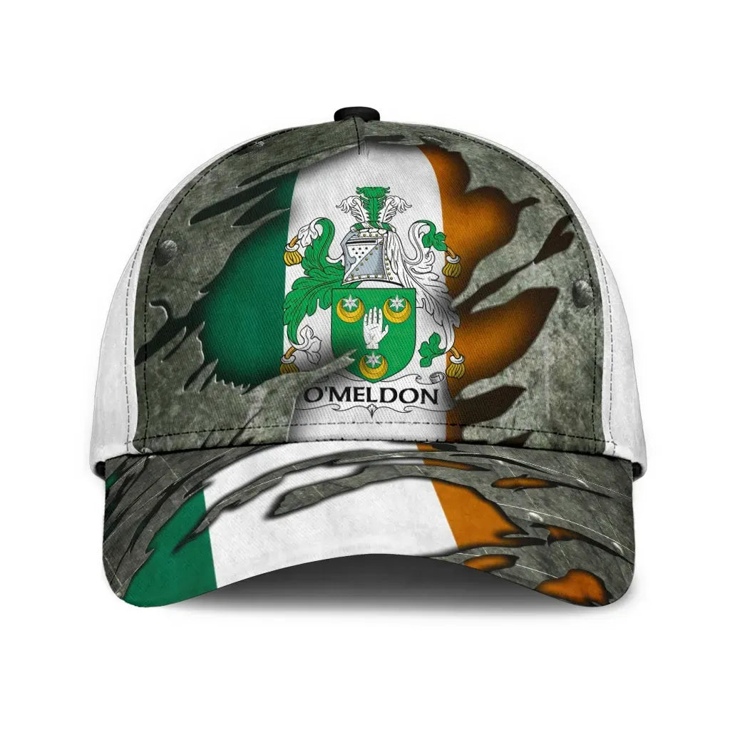 Clan Omeldon Coat Of Arms - Irish Family Crest Classic Cap GD63 Omeldon Coat Of Arms Irish Cap   