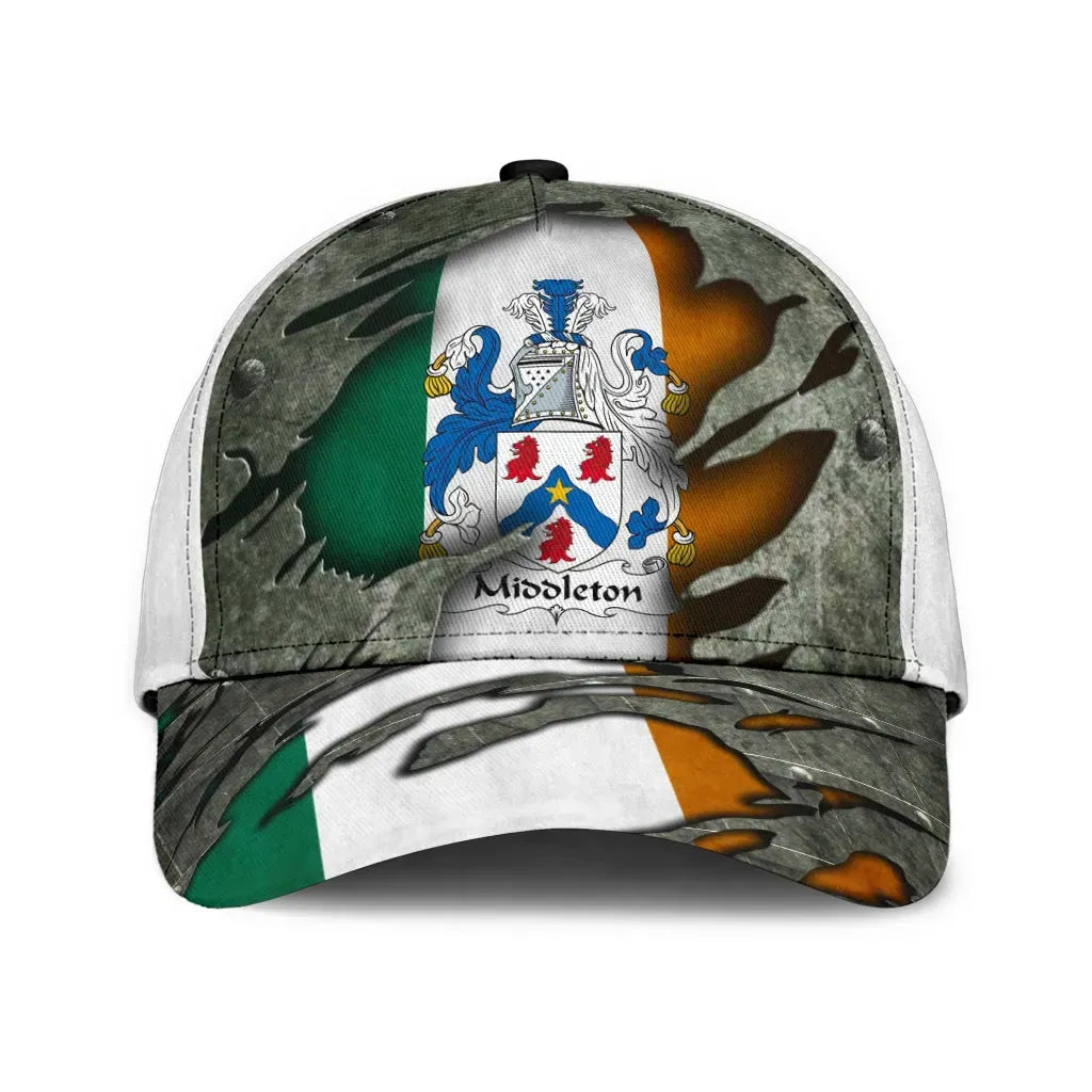 Clan Middleton Coat Of Arms - Irish Family Crest Classic Cap JM27 Middleton Coat Of Arms Irish Cap   