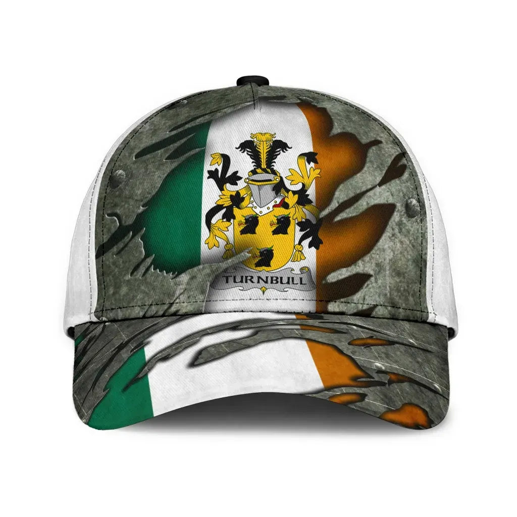 Clan Turnbull Coat Of Arms - Irish Family Crest Classic Cap DP33 Turnbull Coat Of Arms Irish Cap   