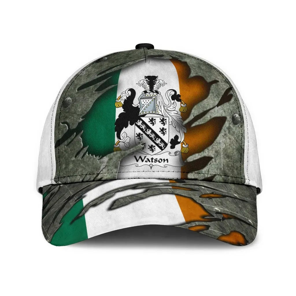 Clan Watson Coat Of Arms - Irish Family Crest Classic Cap NK37 Watson Coat Of Arms Irish Cap   