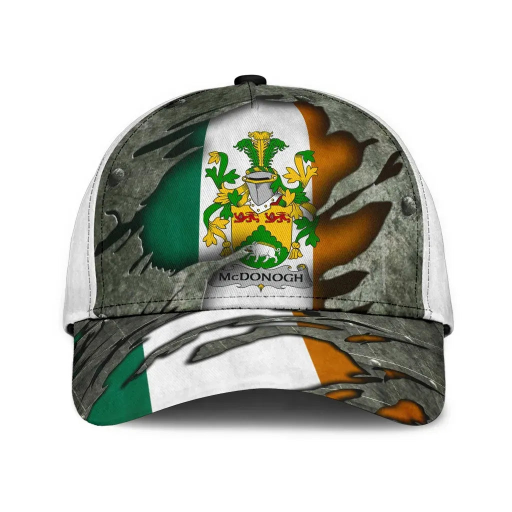 Clan Mcdonogh Coat Of Arms - Irish Family Crest Classic Cap RH77 Mcdonogh Coat Of Arms Irish Cap   