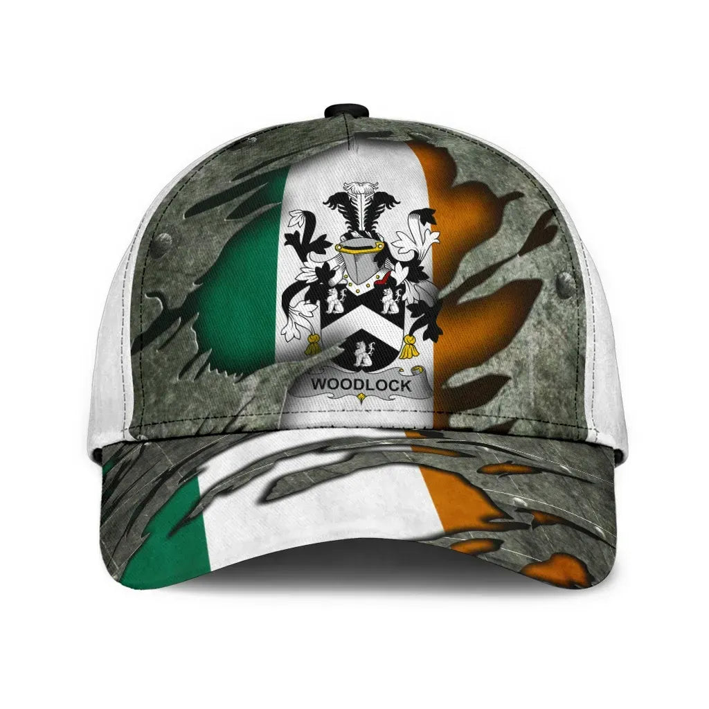 Clan Woodlock Coat Of Arms - Irish Family Crest Classic Cap JI41 Woodlock Coat Of Arms Irish Cap   