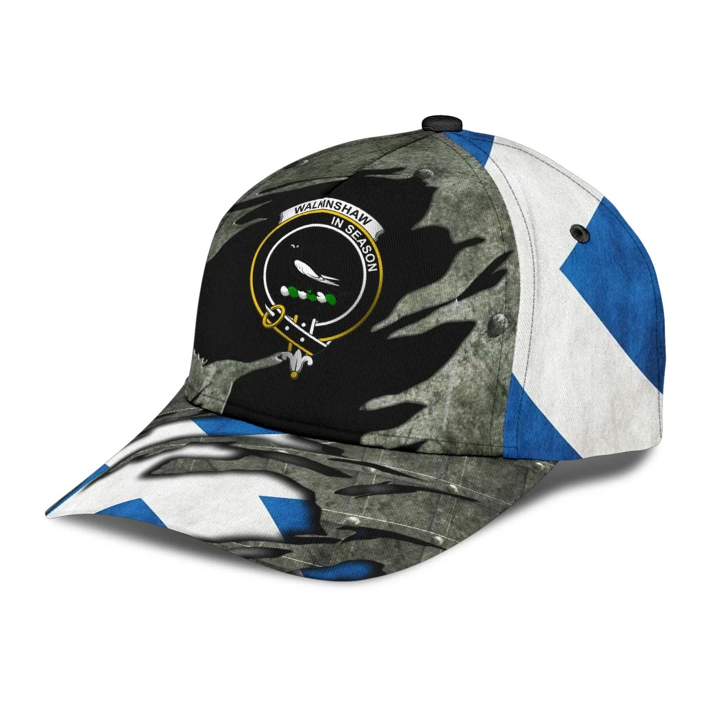 Clan Walkinshaw Tartan Crest Classic Cap BM29 Walkinshaw Tartan Tartan Cap   