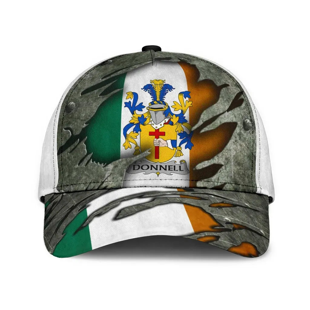 Clan Donnell Coat Of Arms - Irish Family Crest Classic Cap GB94 Donnell Coat Of Arms Irish Cap   