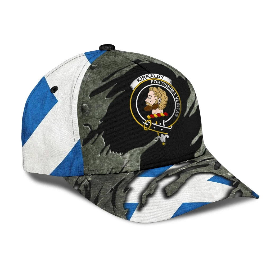 Clan Kirkaldy Tartan Crest Classic Cap LN45 Kirkaldy Tartan Tartan Cap   