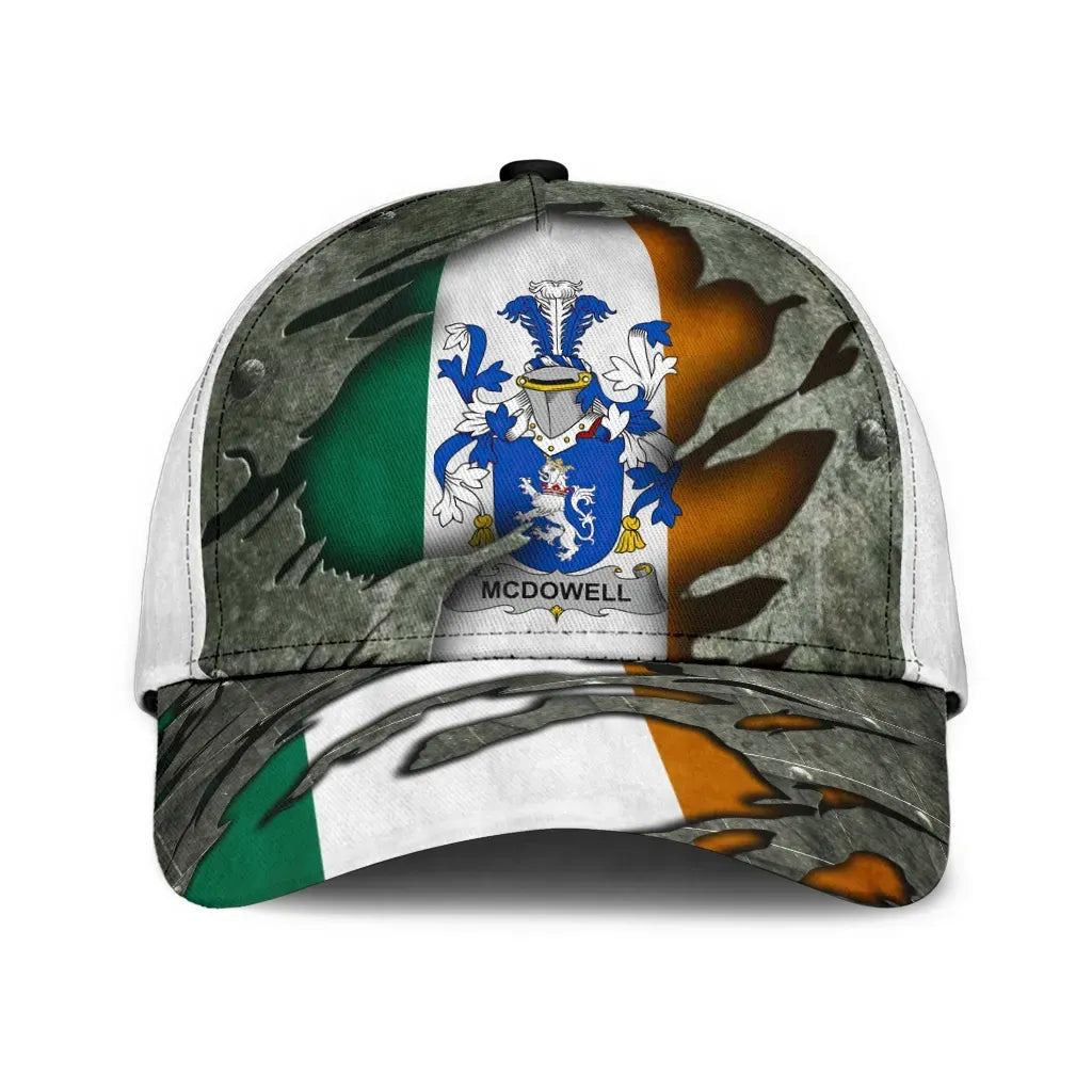 Clan Mcdowell Coat Of Arms - Irish Family Crest Classic Cap ZU53 Mcdowell Coat Of Arms Irish Cap   