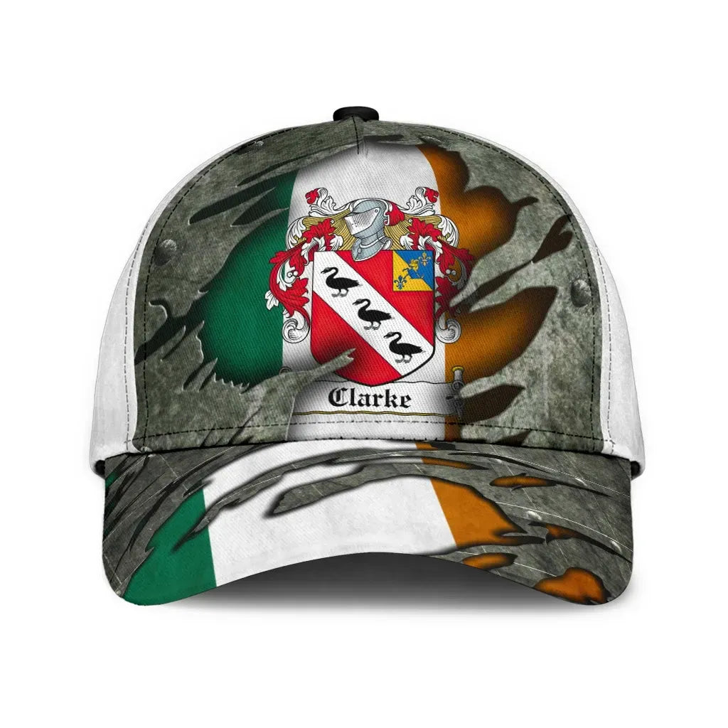 Clan Clarke Coat Of Arms - Irish Family Crest Classic Cap JR30 Clarke Coat Of Arms Irish Cap   