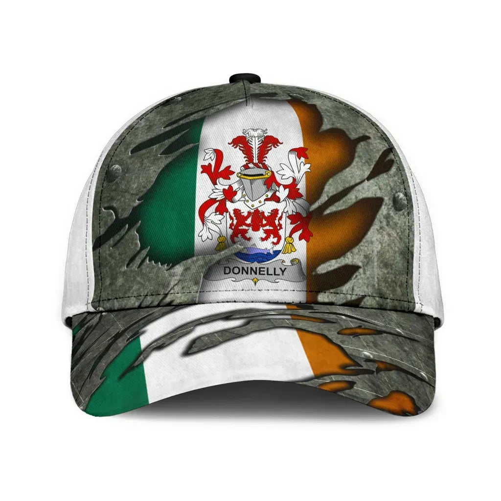 Clan Donnelly Coat Of Arms - Irish Family Crest Classic Cap GO27 Donnelly Coat Of Arms Irish Cap   