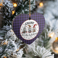 Clan Horsburgh Tartan Tartan Crest Gnome Heart Ceramic Ornament CN18 Horsburgh Tartan Tartan Christmas   