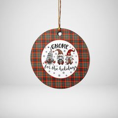 Clan Innes Ancient Tartan Tartan Crest Gnome Round Ceramic Ornament SS77 Innes Ancient Tartan Tartan Christmas   