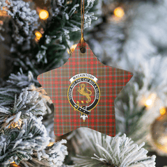 Clan MacKintosh Hunting Weathered Tartan Crest Star Ceramic Ornament GK45 MacKintosh Hunting Weathered Tartan Tartan Christmas   