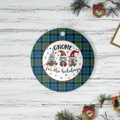 Clan Colquhoun Ancient Tartan Tartan Crest Gnome Round Ceramic Ornament NX39 Colquhoun Ancient Tartan Tartan Christmas   