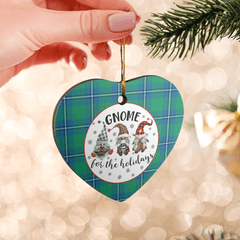 Clan Irvine Ancient Tartan Tartan Crest Gnome Heart Ceramic Ornament LK90 Irvine Ancient Tartan Tartan Christmas   