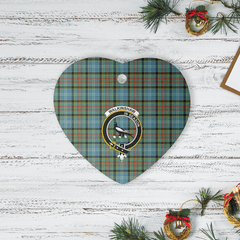 Clan Walkinshaw Tartan Crest Heart Ceramic Ornament MS23 Walkinshaw Tartan Tartan Christmas   