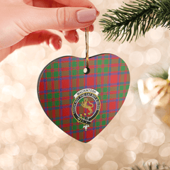 Clan MacKintosh Modern Tartan Crest Heart Ceramic Ornament UR54 MacKintosh Modern Tartan Tartan Christmas   