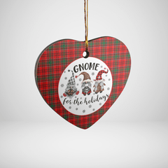 Clan Heron Tartan Tartan Crest Gnome Heart Ceramic Ornament ZG46 Heron Tartan Tartan Christmas   