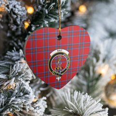 Clan Rait Inverness Tartan Crest Heart Ceramic Ornament AD93 Rait Inverness Tartan Tartan Christmas   