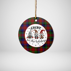 Clan Tennant Tartan Tartan Crest Gnome Round Ceramic Ornament WK73 Tennant Tartan Tartan Christmas   