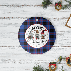 Clan Maule Tartan Tartan Crest Gnome Round Ceramic Ornament JA66 Maule Tartan Tartan Christmas   