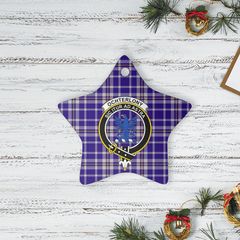 Clan Ochterlony Tartan Crest Star Ceramic Ornament RU17 Ochterlony Tartan Tartan Christmas   