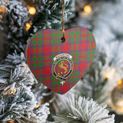 Clan MacKintosh Modern Tartan Crest Heart Ceramic Ornament UR54 MacKintosh Modern Tartan Tartan Christmas   