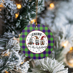 Clan Colville Tartan Tartan Crest Gnome Round Ceramic Ornament AN25 Colville Tartan Tartan Christmas   