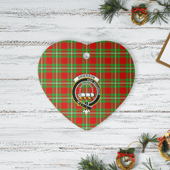 Clan Grierson Tartan Crest Heart Ceramic Ornament CQ61 Grierson Tartan Tartan Christmas   