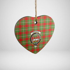 Clan Grierson Tartan Crest Heart Ceramic Ornament CQ61 Grierson Tartan Tartan Christmas   