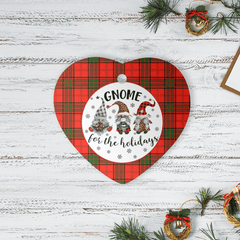 Clan Maxtone Tartan Tartan Crest Gnome Heart Ceramic Ornament SV22 Maxtone Tartan Tartan Christmas   