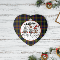 Clan Clelland Modern Tartan Tartan Crest Gnome Heart Ceramic Ornament YS10 Clelland Modern Tartan Tartan Christmas   