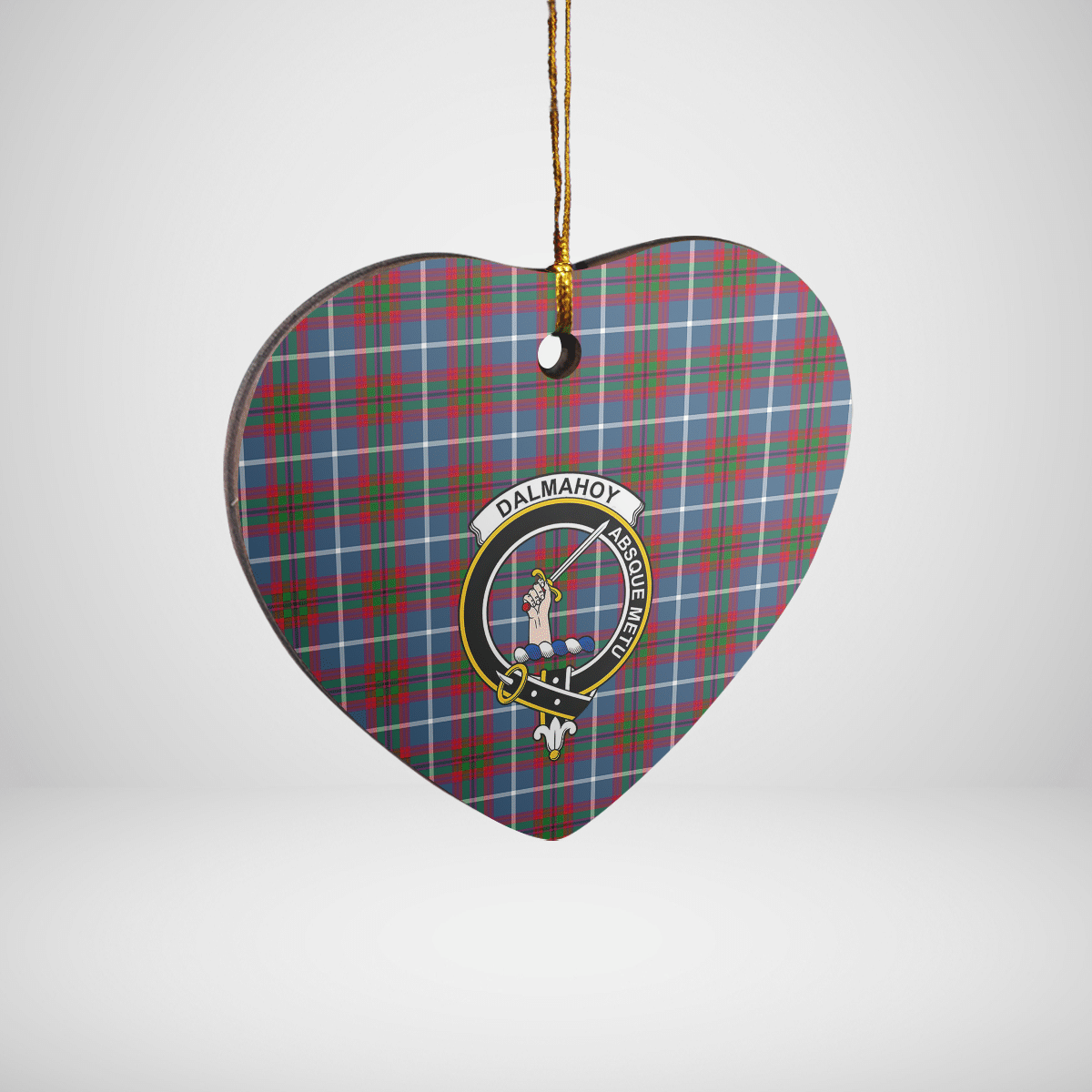 Clan Dalmahoy Tartan Crest Heart Ceramic Ornament DD72 Dalmahoy Tartan Tartan Christmas   