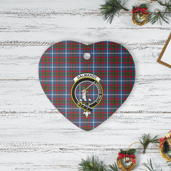 Clan Dalmahoy Tartan Crest Heart Ceramic Ornament DD72 Dalmahoy Tartan Tartan Christmas   