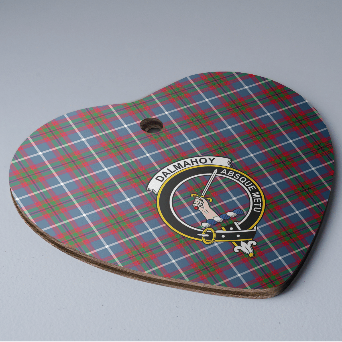 Clan Dalmahoy Tartan Crest Heart Ceramic Ornament DD72 Dalmahoy Tartan Tartan Christmas   