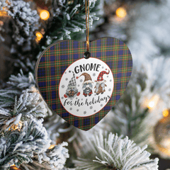 Clan Clelland Modern Tartan Tartan Crest Gnome Heart Ceramic Ornament YS10 Clelland Modern Tartan Tartan Christmas   