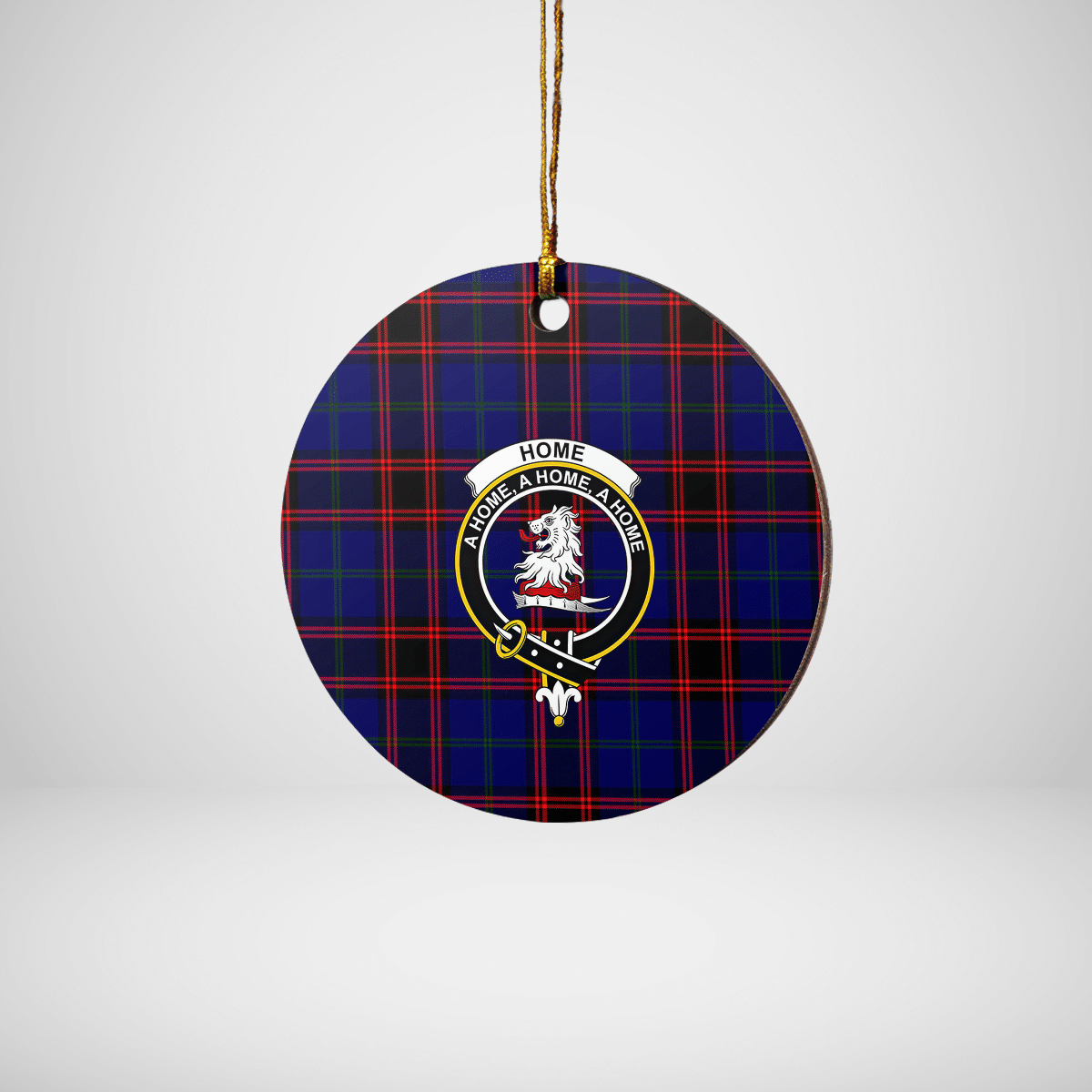 Clan Home Modern Tartan Crest Round Ceramic Ornament TK71 Home Modern Tartan Tartan Christmas   