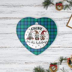 Clan Flower Of Scotland Tartan Tartan Crest Gnome Heart Ceramic Ornament EH62 Flower Of Scotland Tartan Tartan Christmas   