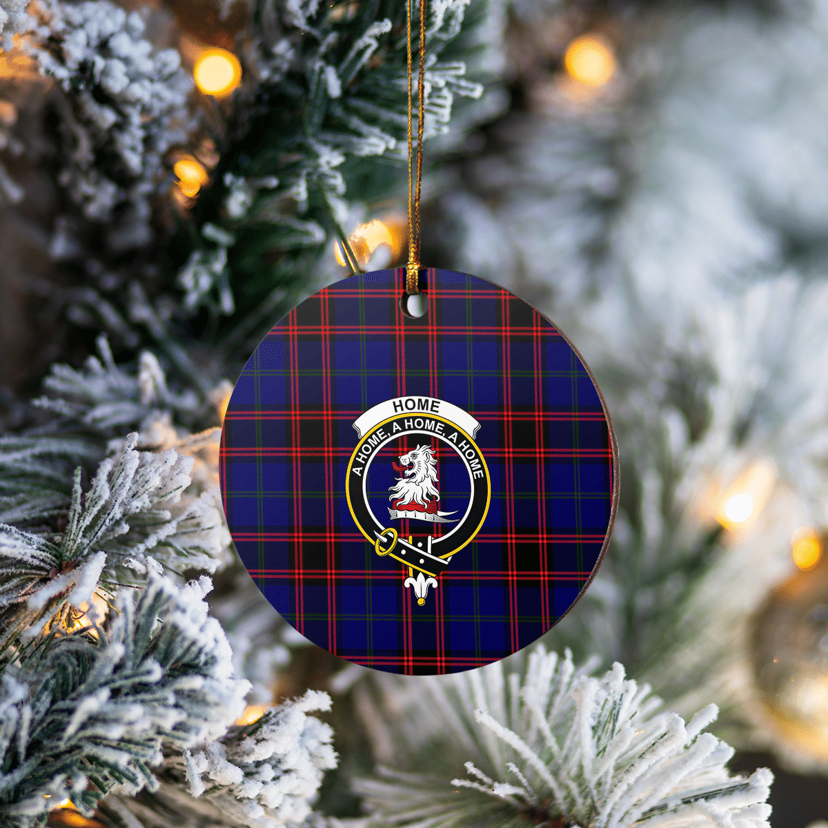 Clan Home Modern Tartan Crest Round Ceramic Ornament TK71 Home Modern Tartan Tartan Christmas   