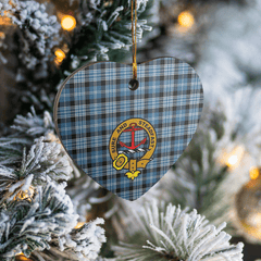 Clan Clark Ancient Tartan Crest Heart Ceramic Ornament YR29 Clark Ancient Tartan Tartan Christmas   