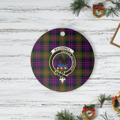 Clan MacDonnell of Glengarry Modern Tartan Crest Round Ceramic Ornament XH98 MacDonnell of Glengarry Modern Tartan Tartan Christmas   