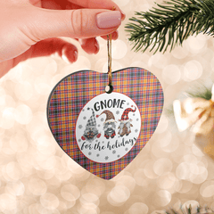 Clan Jacobite Tartan Tartan Crest Gnome Heart Ceramic Ornament ZE84 Jacobite Tartan Tartan Christmas   