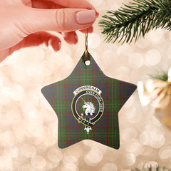 Clan Cunningham Hunting Modern Tartan Crest Star Ceramic Ornament SB94 Cunningham Hunting Modern Tartan Tartan Christmas   