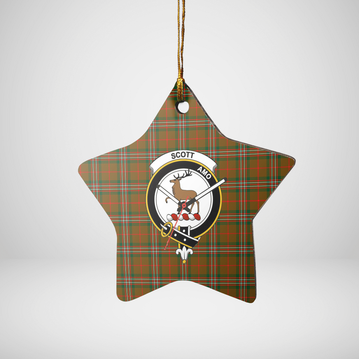 Clan Scott Brown Modern Tartan Crest Star Ceramic Ornament UX49 Scott Brown Modern Tartan Tartan Christmas   