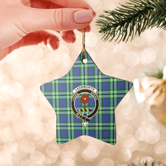 Clan Learmonth Tartan Crest Star Ceramic Ornament AT10 Learmonth Tartan Tartan Christmas   