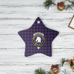 Clan Horsburgh Tartan Crest Star Ceramic Ornament OW35 Horsburgh Tartan Tartan Christmas   