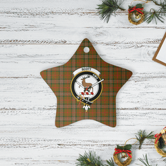 Clan Scott Brown Modern Tartan Crest Star Ceramic Ornament UX49 Scott Brown Modern Tartan Tartan Christmas   