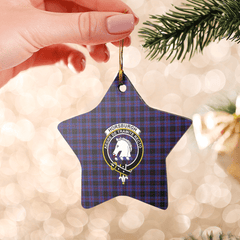 Clan Horsburgh Tartan Crest Star Ceramic Ornament OW35 Horsburgh Tartan Tartan Christmas   