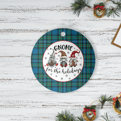 Clan Robertson Hunting Ancient Tartan Tartan Crest Gnome Round Ceramic Ornament FD99 Robertson Hunting Ancient Tartan Tartan Christmas   