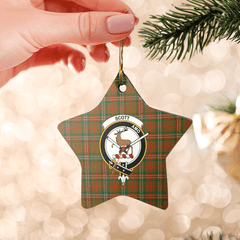 Clan Scott Brown Modern Tartan Crest Star Ceramic Ornament UX49 Scott Brown Modern Tartan Tartan Christmas   